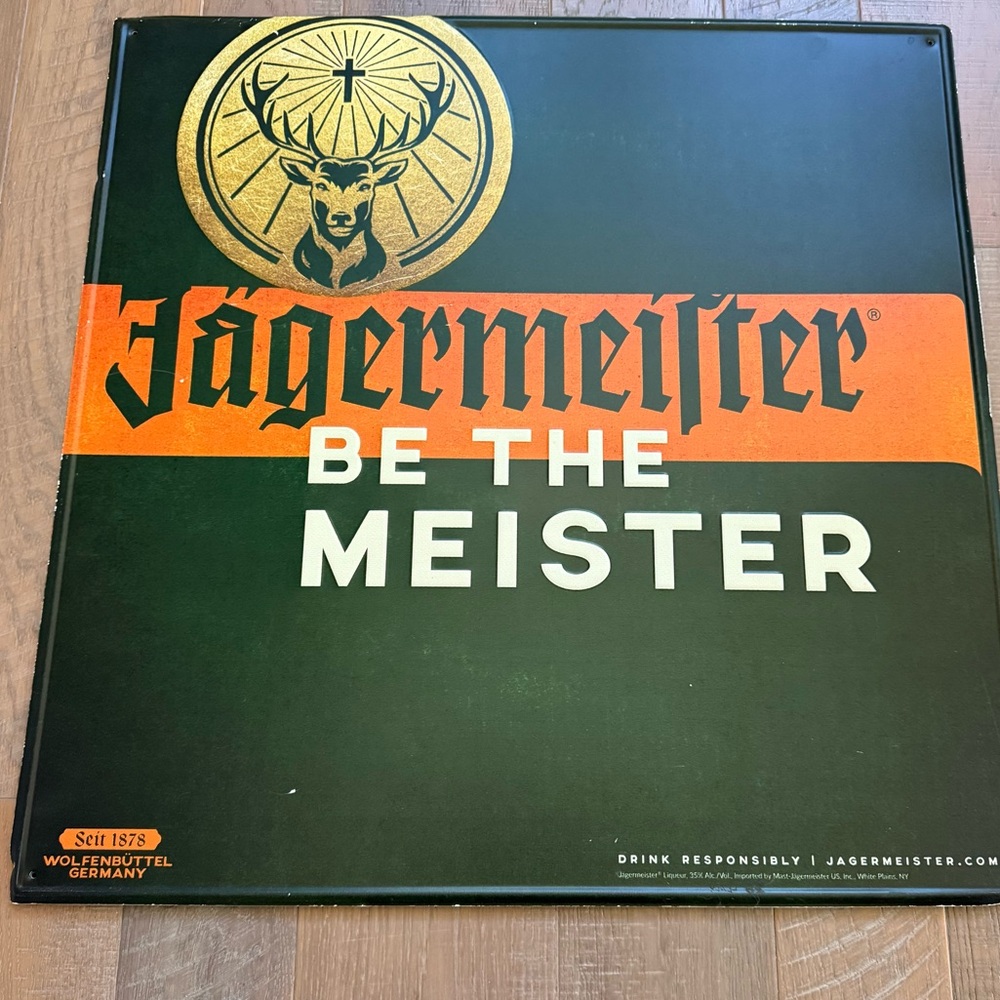 JAGERMEISTER Be The Meister Metal Wall Art Sign Jager 24”X 24” 2017 Tin The Stag - Picture 4 of 10